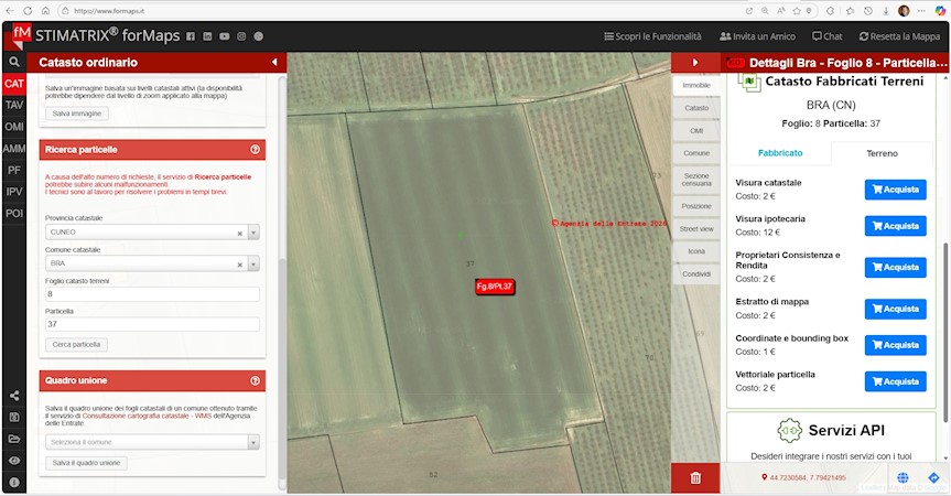Dalla Ricerca delle Particelle ai Dati Catastali 