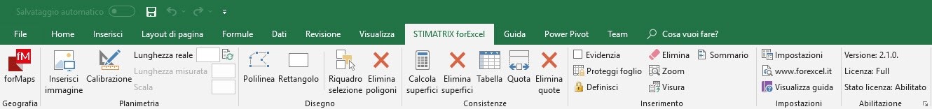 Barra degli strumenti forExcel