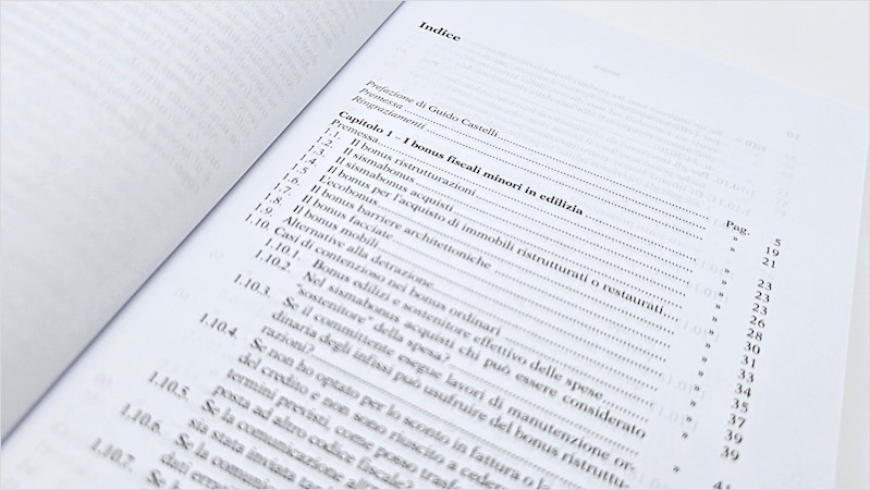 Indice - COME GESTIRE IL CONTENZIOSO DEI BONUS EDILIZI